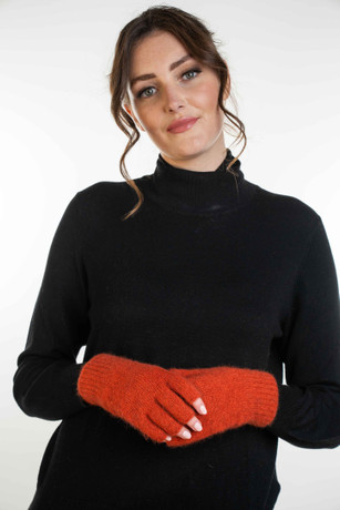 Fingerless Possum Merino Silk Gloves KORU