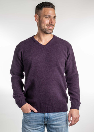 Vee Neck Possum Merino Wool Silk Jumper TRILOGY