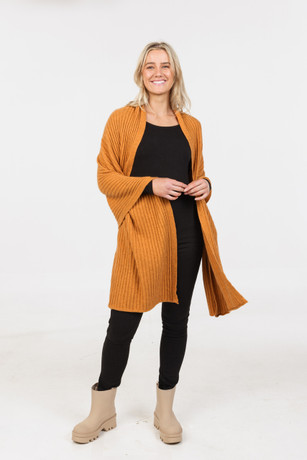Ribbed Possum Merino Wrap NATIVE WORLD