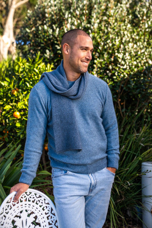 Moss Stitch Plated Possum Merino Silk Jumper