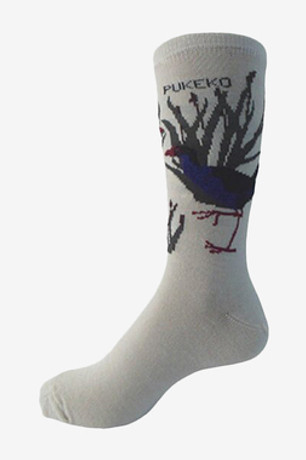 New Zealand Pukeko Bird Merino Wool Dress Sock NZNC New Zealand Pukeko Bird Merino Wool Dress Sock NZNC