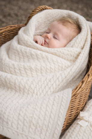 Heirloom Possum Merino Wool Silk Baby Blanket NATIVE WORLD