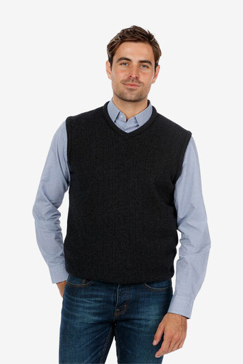 Charcoal Vest on model
