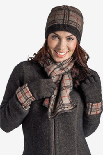 Tartan Possum Merino Wool Silk Scarf KORU