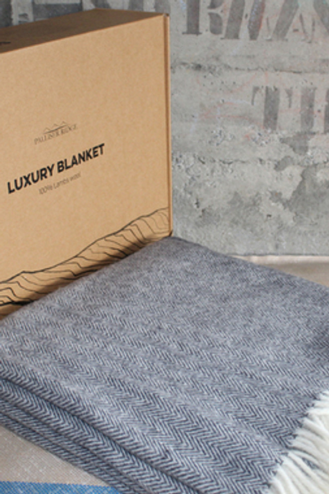 Plain Herringbone Throw Blanket PALLISER RIDGE