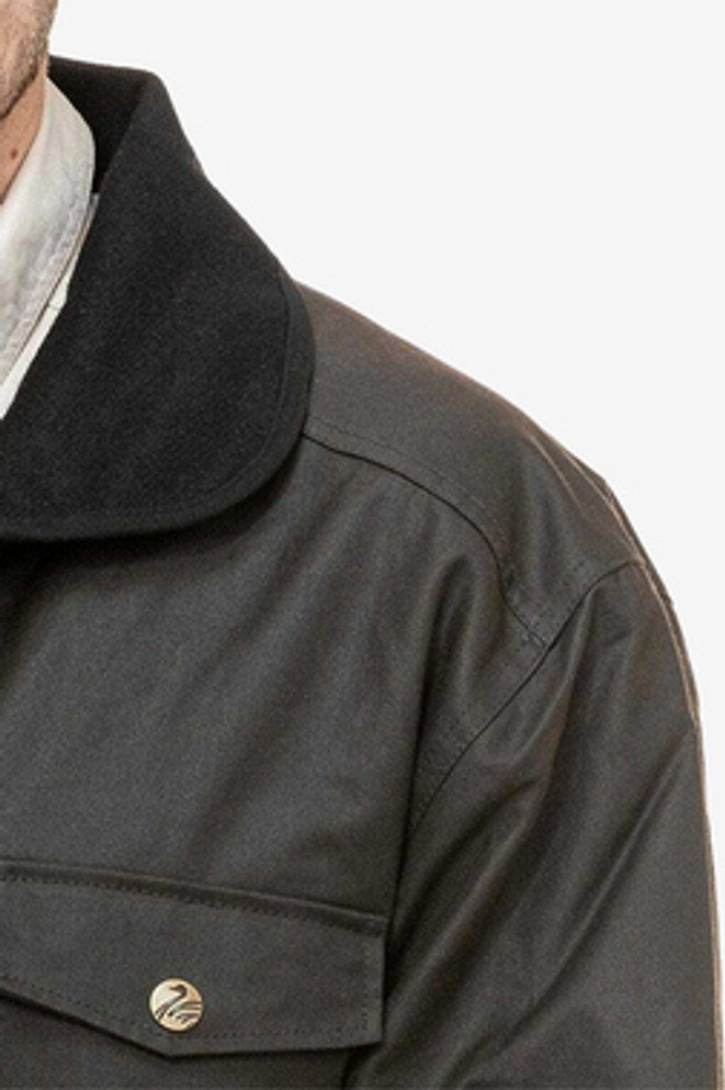 Waimak Wool lined Long Sleeve Oilskin Jacket SWANNDRI