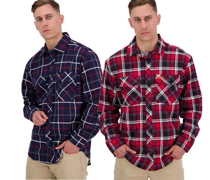Egmont Full Button Cotton Shirt Twin Pack SWANNDRI