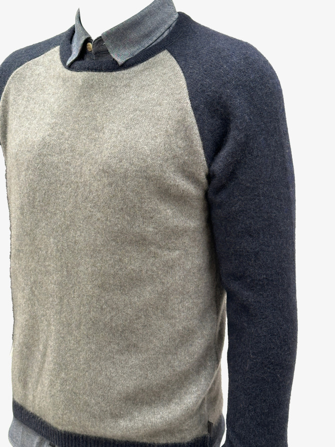 Two Tone Raglan Possum Merino Jersey KORU