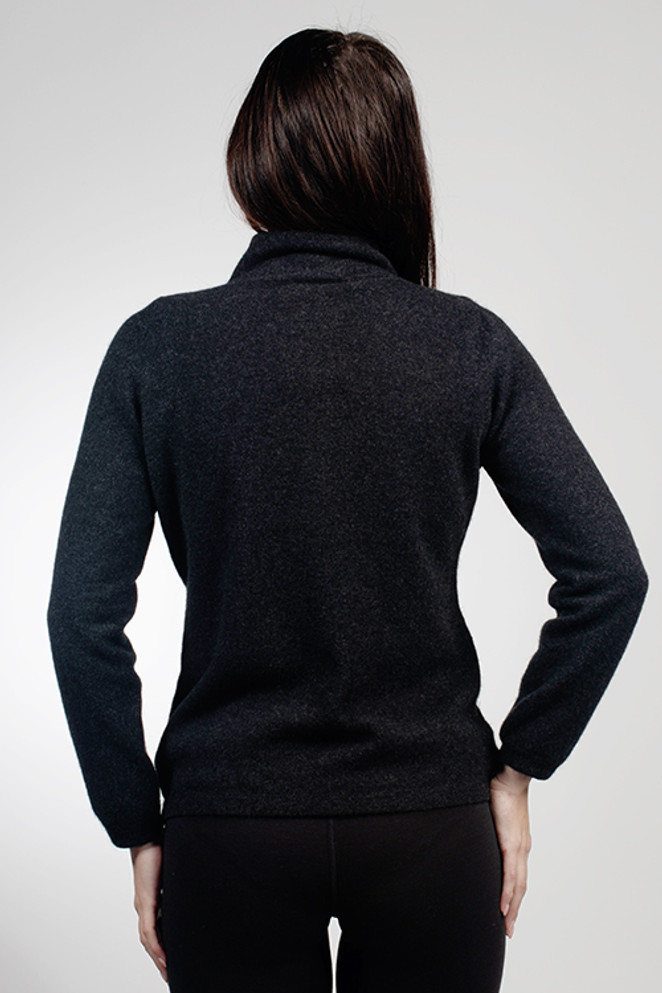 Possum Merino Plain Zip Silk Jacket NZNC
