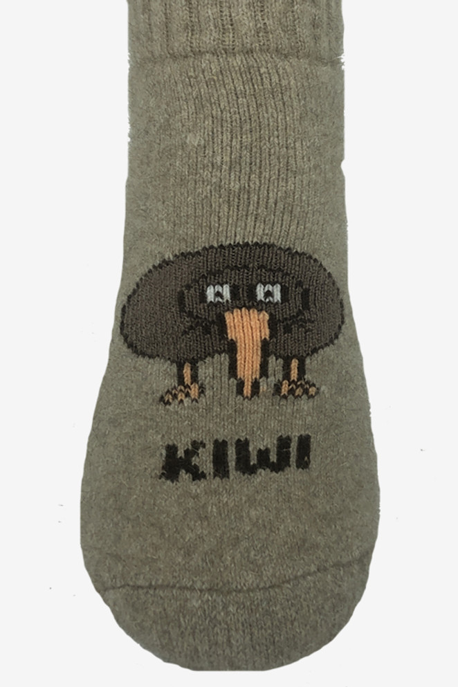 Kiwi with NZ Tread Possum Blend Anklet Bed Slipper sock COMFORT