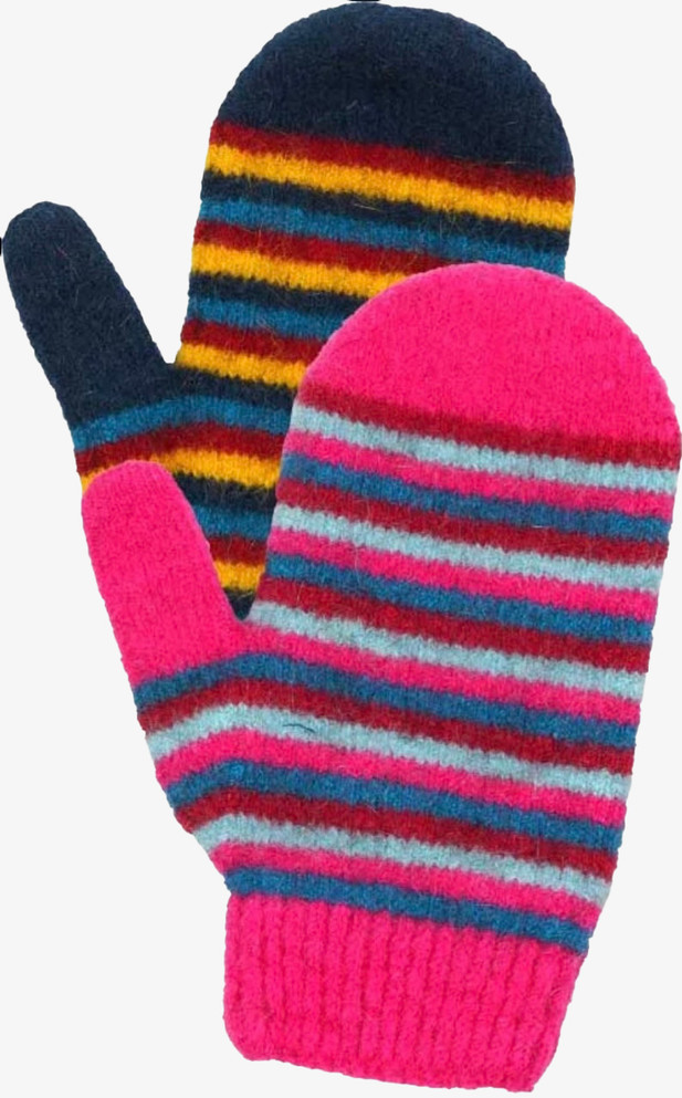 Kids Striped Mittens NATIVE WORLD