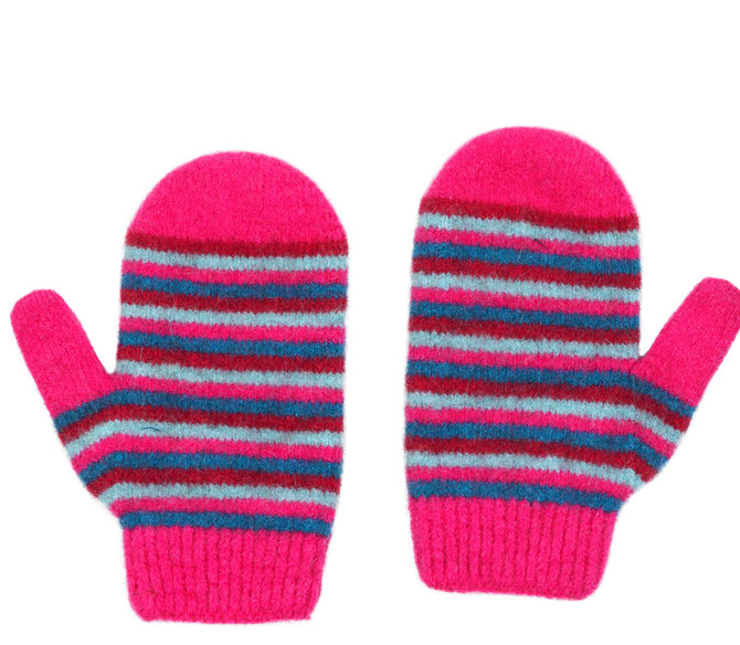 Kids Striped Mittens NATIVE WORLD