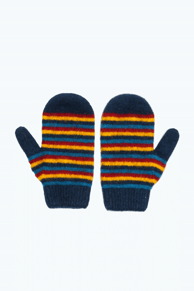Kids Striped Mittens NATIVE WORLD