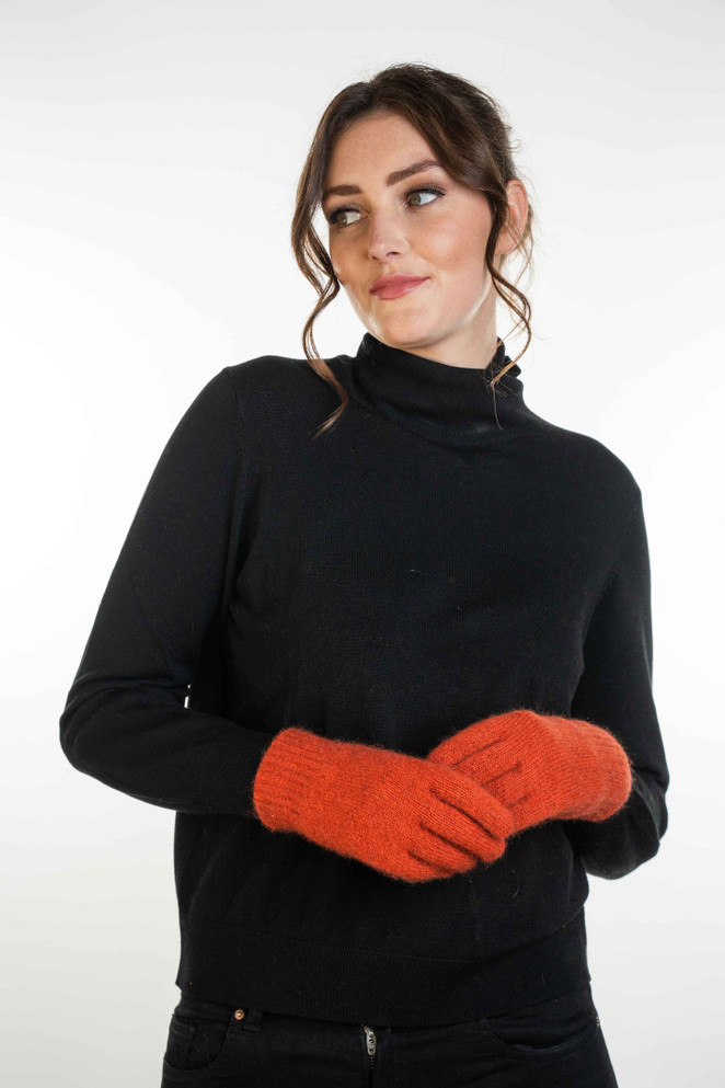 Possum Merino Silk Gloves KORU