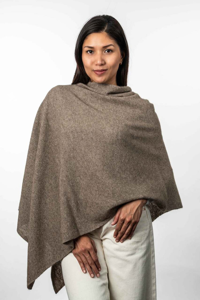 Two Way Possum Merino Silk Poncho KORU Two Way Possum Merino Silk Poncho KORU