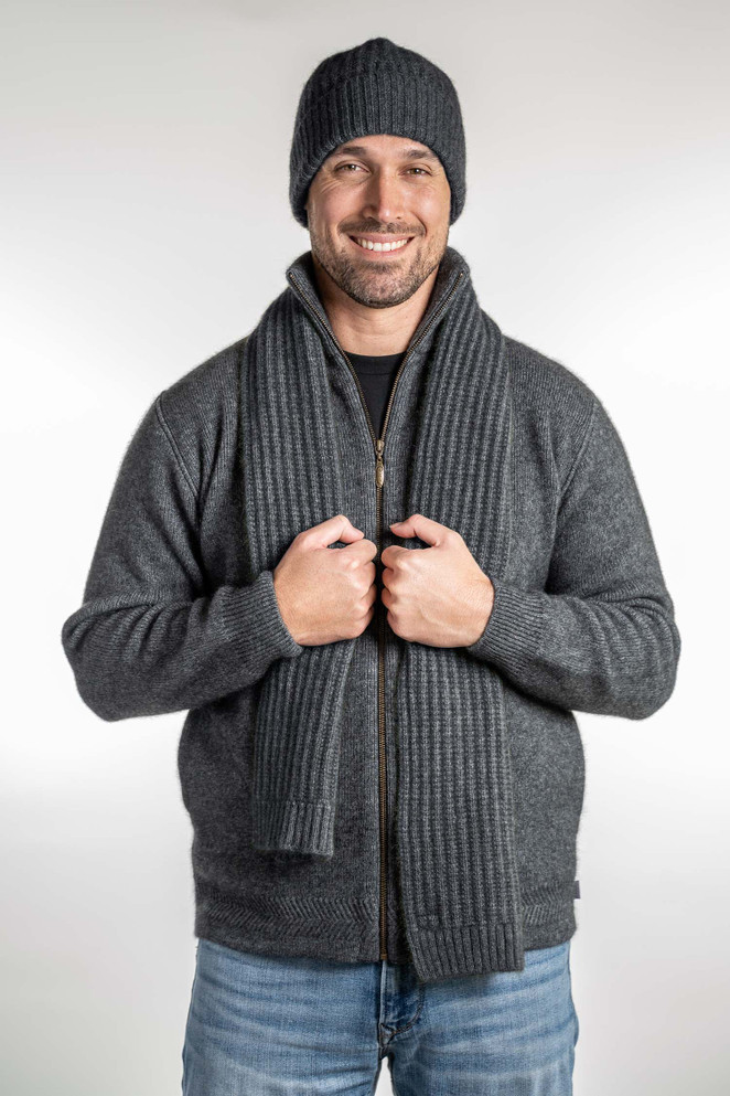 Ribbed Possum Merino Silk Beanies KORU