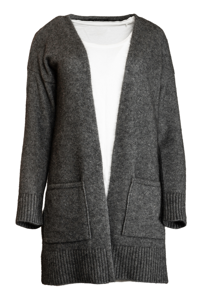Long Line Possum Merino Silk Cardigan KORU