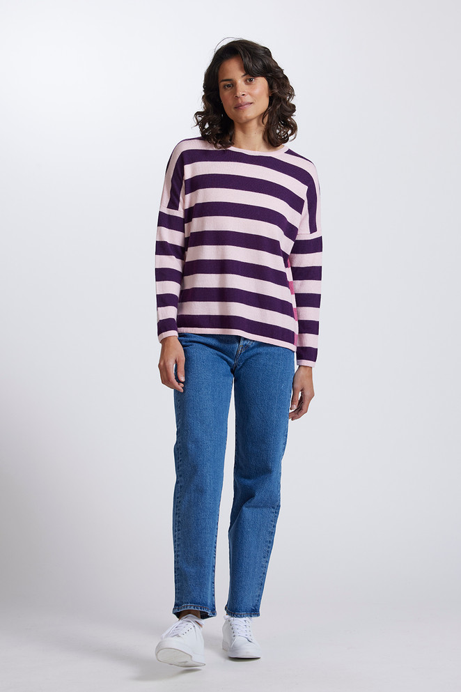 Long Sleeved Striped Jumper ROYAL