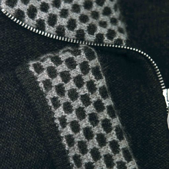 Contrast Trim Possum Merino Silk Jacket TRILOGY