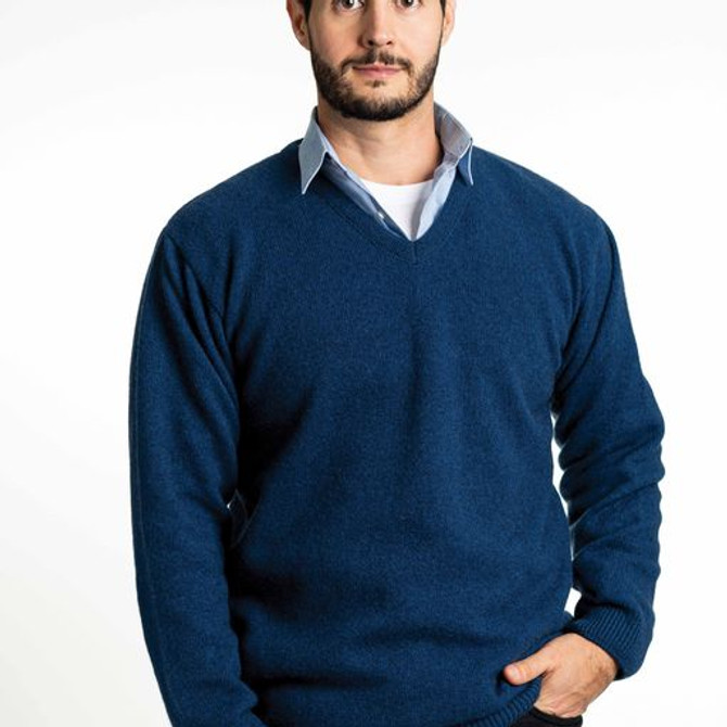 Vee Neck Possum Merino Wool Silk Jumper TRILOGY