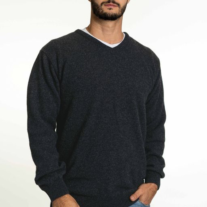 Vee Neck Possum Merino Wool Silk Jumper TRILOGY