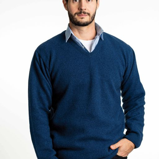 Vee Neck Possum Merino Wool Silk Jumper TRILOGY