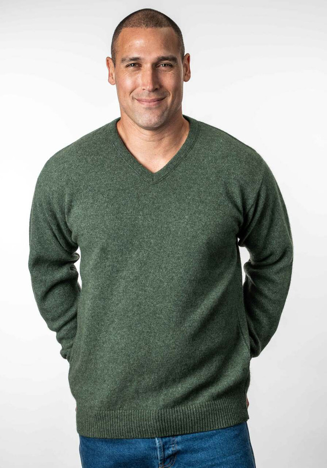 Vee Neck Possum Merino Wool Silk Jumper TRILOGY