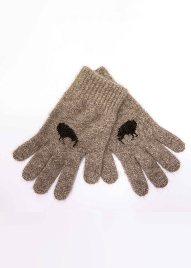 Kiwi Possum Merino Silk Gloves KORU