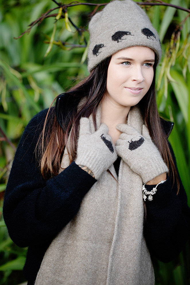 Kiwi Possum Merino Silk Beanie KORU