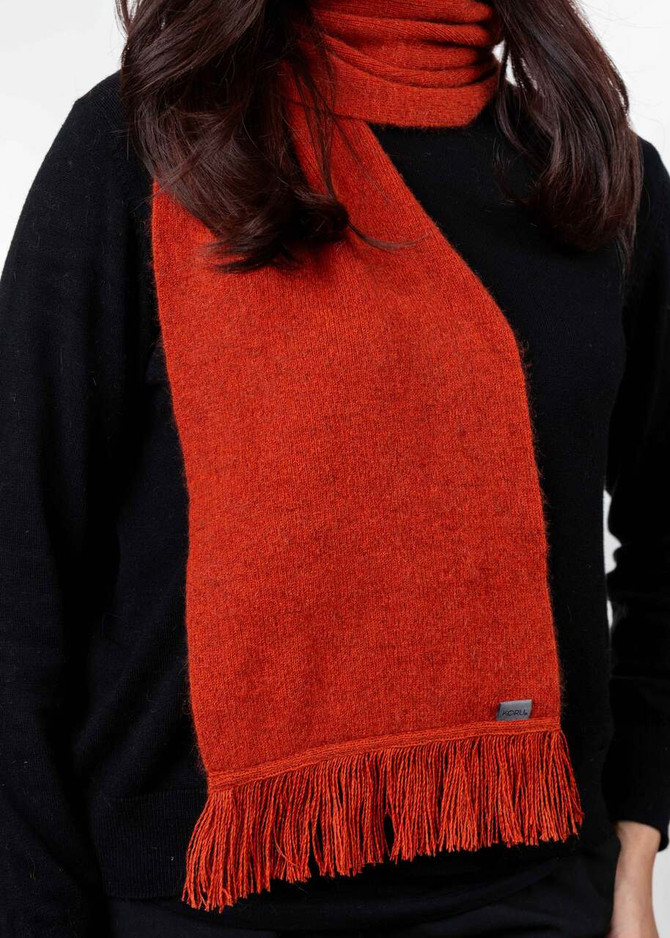 Scarf with Fringe Possum Merino Silk KORU