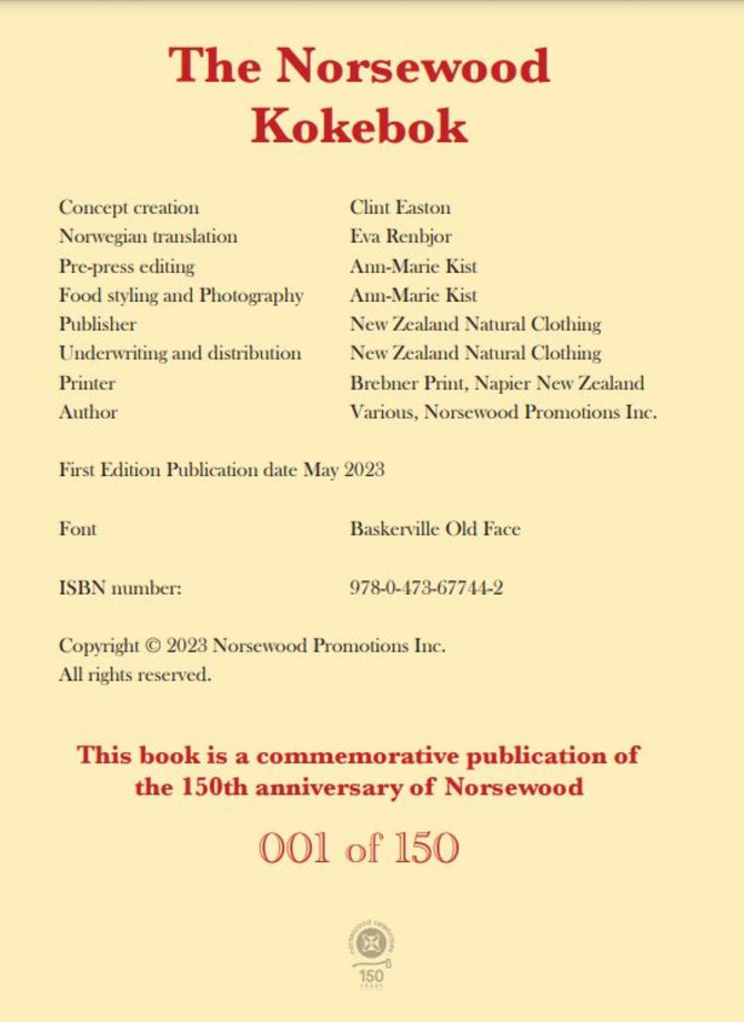 The Norsewood Kokebok Cookbook