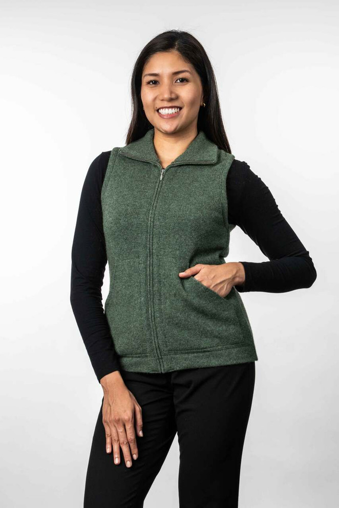 Zip Possum Merino Silk Vest TRILOGY