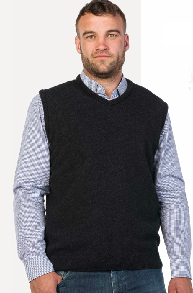 Vee Neck Possum Merino Wool Vest NATIVE WORLD