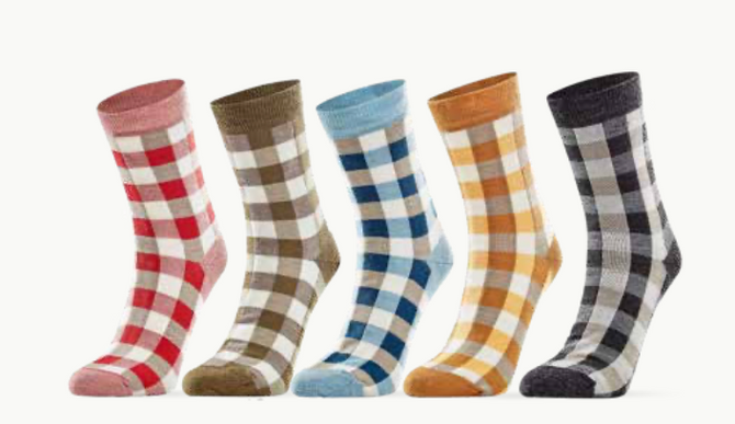 Check Merino Wool blend Dress Sock NORSEWEAR