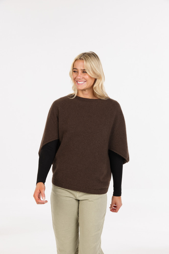 Split Sleeve Poncho Top NATIVE WORLD