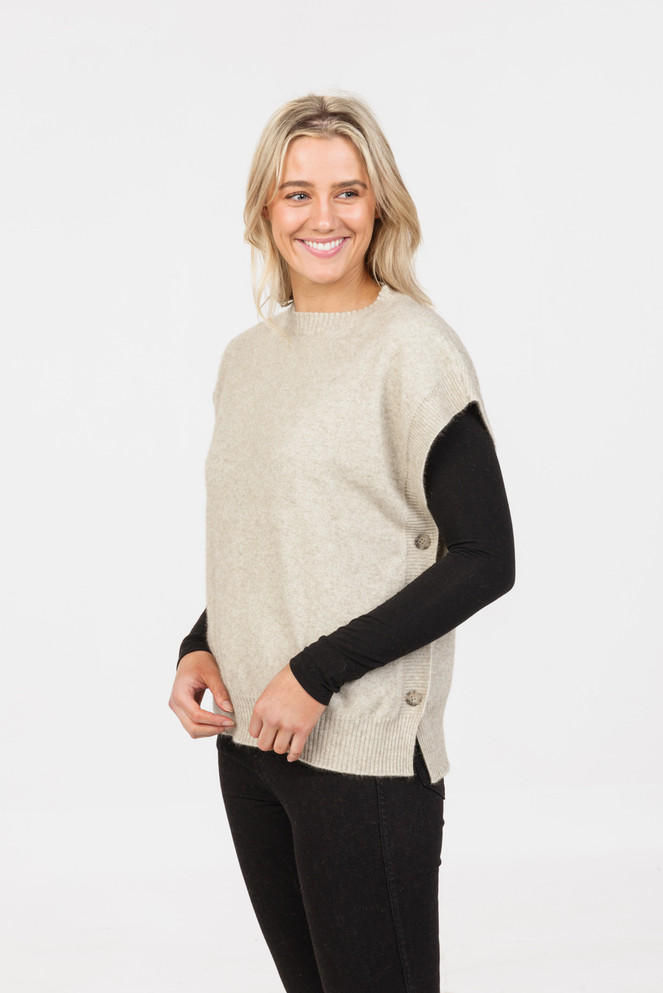Side Button Vest NATIVE WORLD