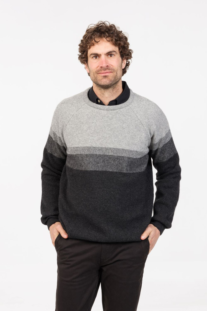 Gradient Possum Merino Crew Sweater NATIVE WORLD