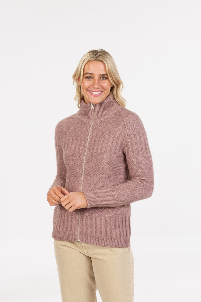 Cross Stitch Possum blend Full Zip Jacket NATIVE WORLD