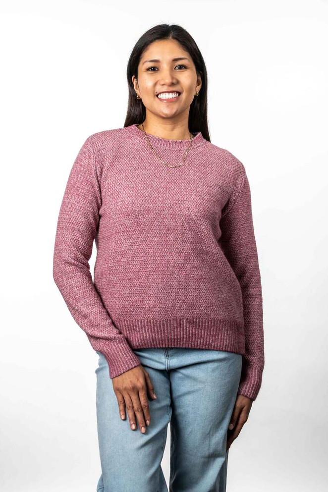 Moss Stitch Possum Merino Silk Plated Jumper KORU