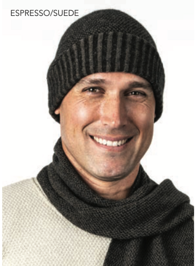 Moss Stitch Possum Merino Silk Plated Beanie KORU