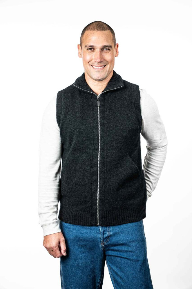 Charcoal  Merino Vest