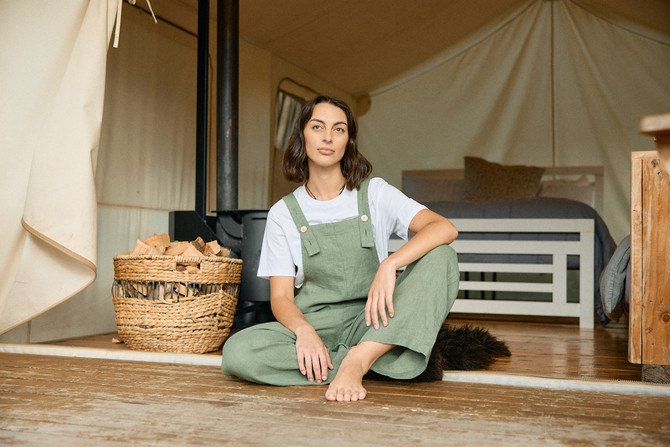 Julian Women's Linen Dungarees SWANNDRI