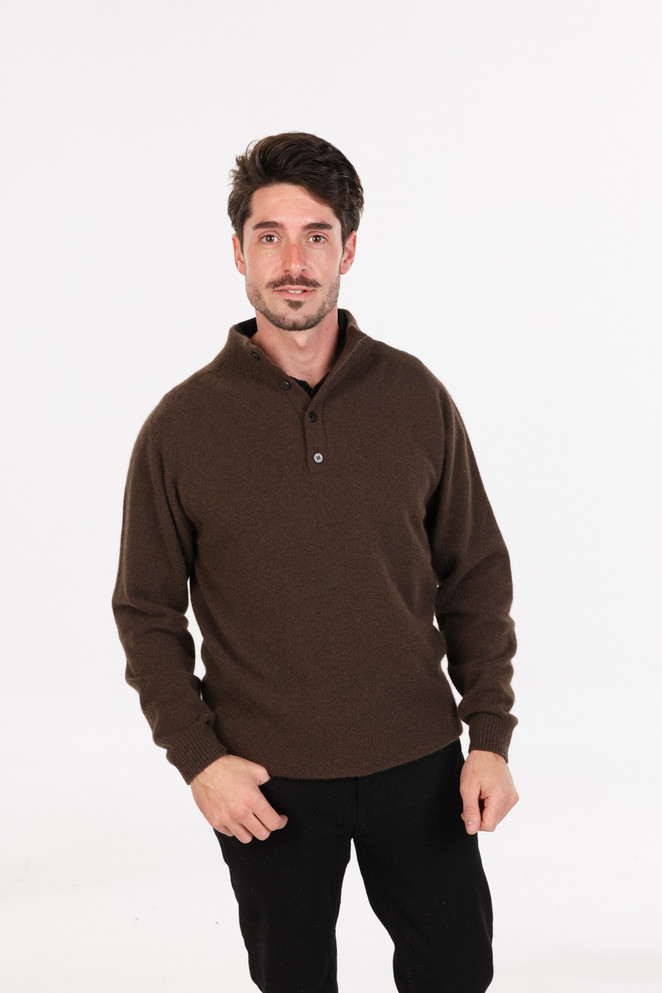 Button Collar Sweater NATIVE WORLD