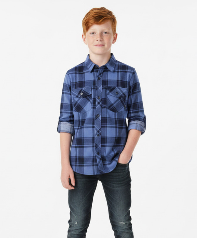 Kids Egmont Full Placket Shirt SWANNDRI