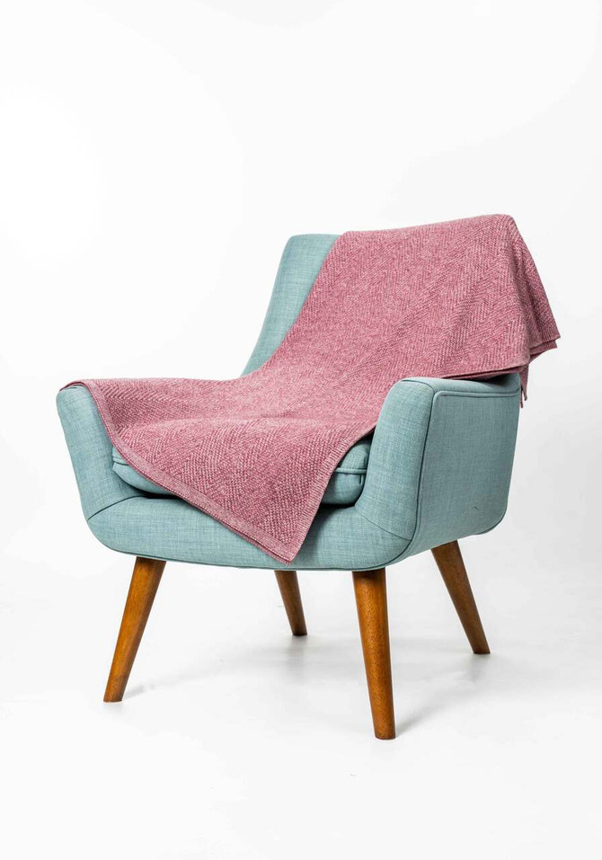 Plated Possum Merino Silk Herringbone Throw