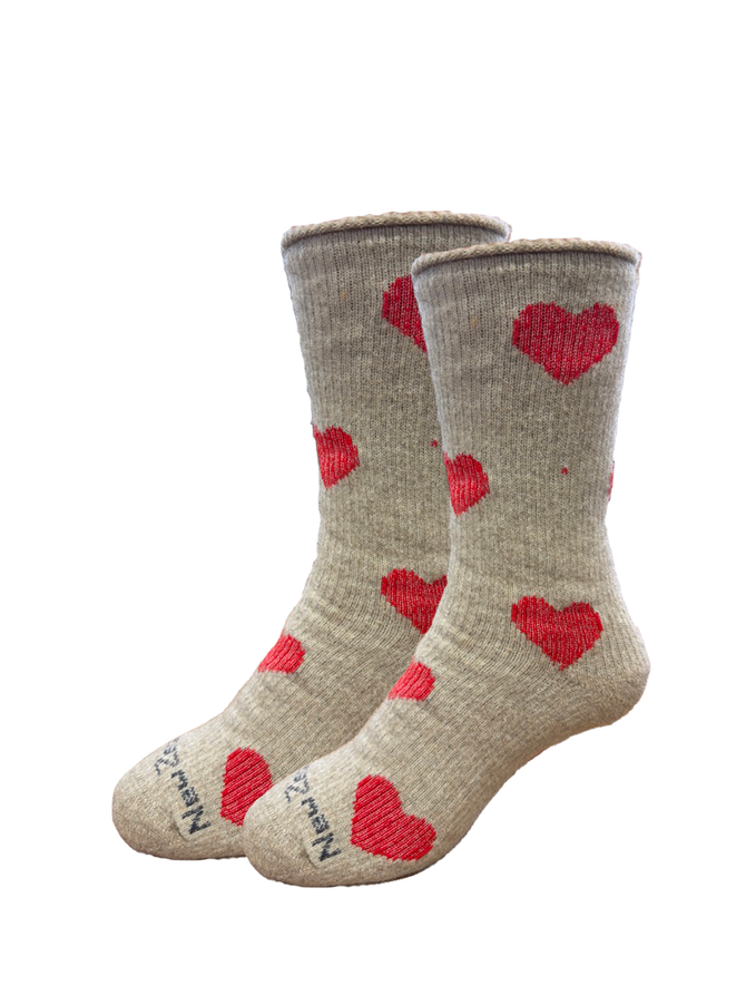 Possum Heart Sock NZ NATURAL CLOTHING