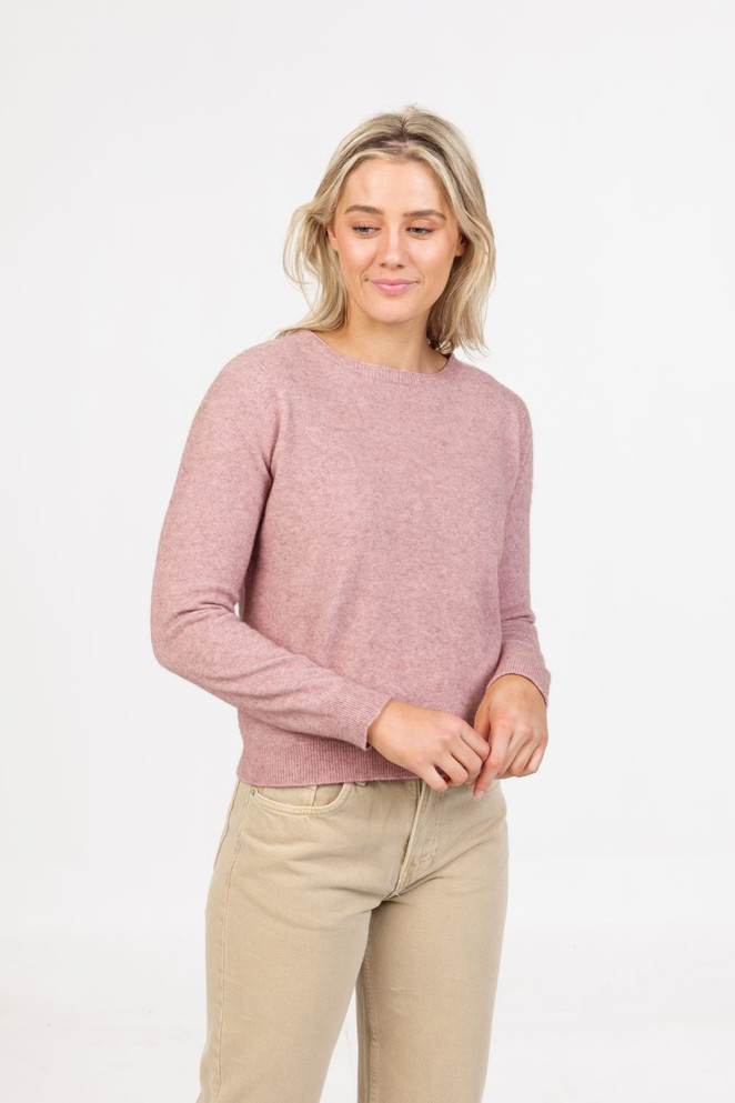 Classic Crop Possum Merino Silk Sweater NATIVE WORLD