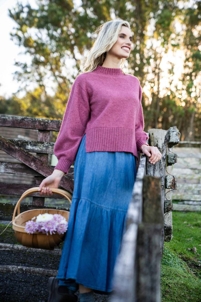 Split Hem II Possum Merino Silk Jumper KORU (Updating)
