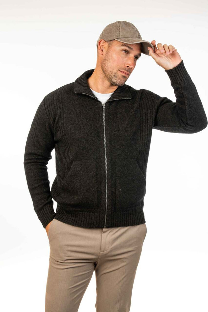 Rib Detail II Possum Merino Silk Jacket KORU