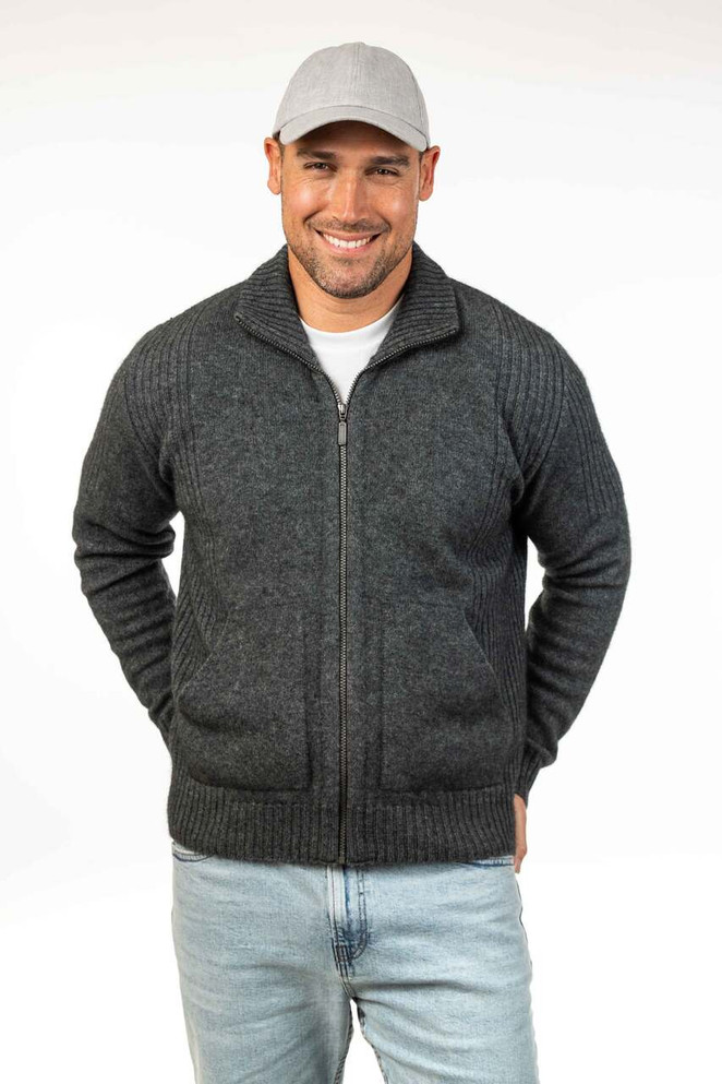 Rib Detail II Possum Merino Silk Jacket KORU